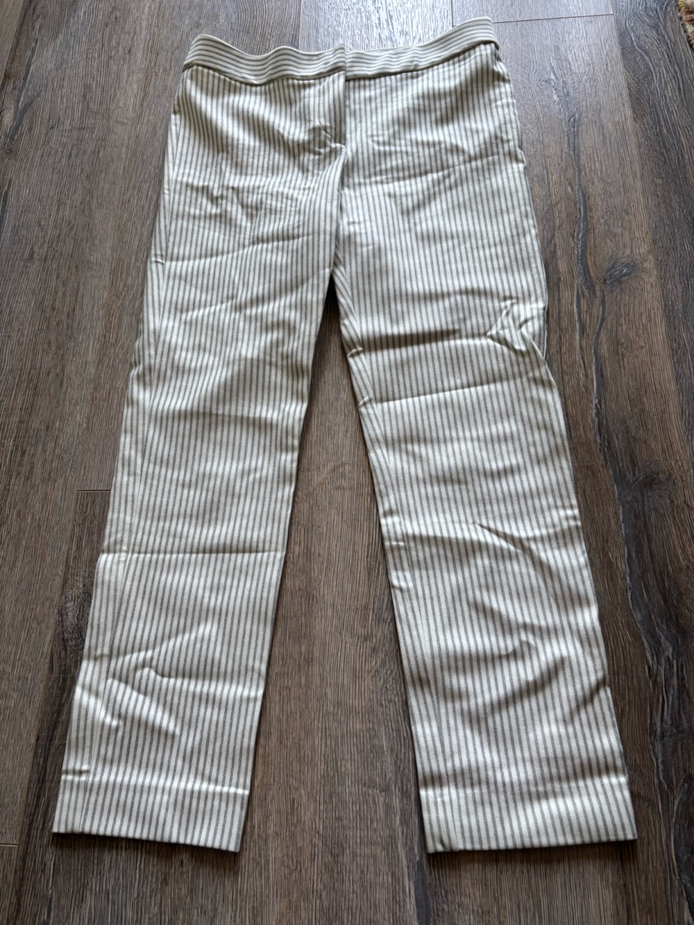 Amanda & Chelsea White and Grey Pinstripe Pant